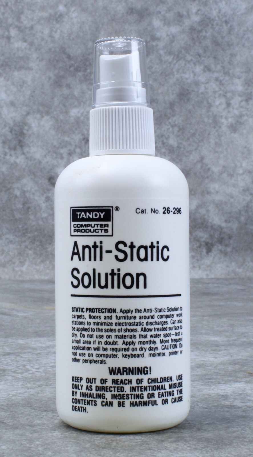 Tandy Computer Care Products Anti-Static Solution Video Display Cabinet Cleaner 