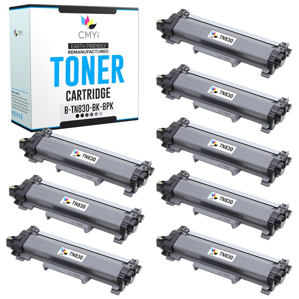 CMYi 8PK Compatible TN-830 Cartridge fits Brother HL-L2405W L2420DW MFC-L2760DW