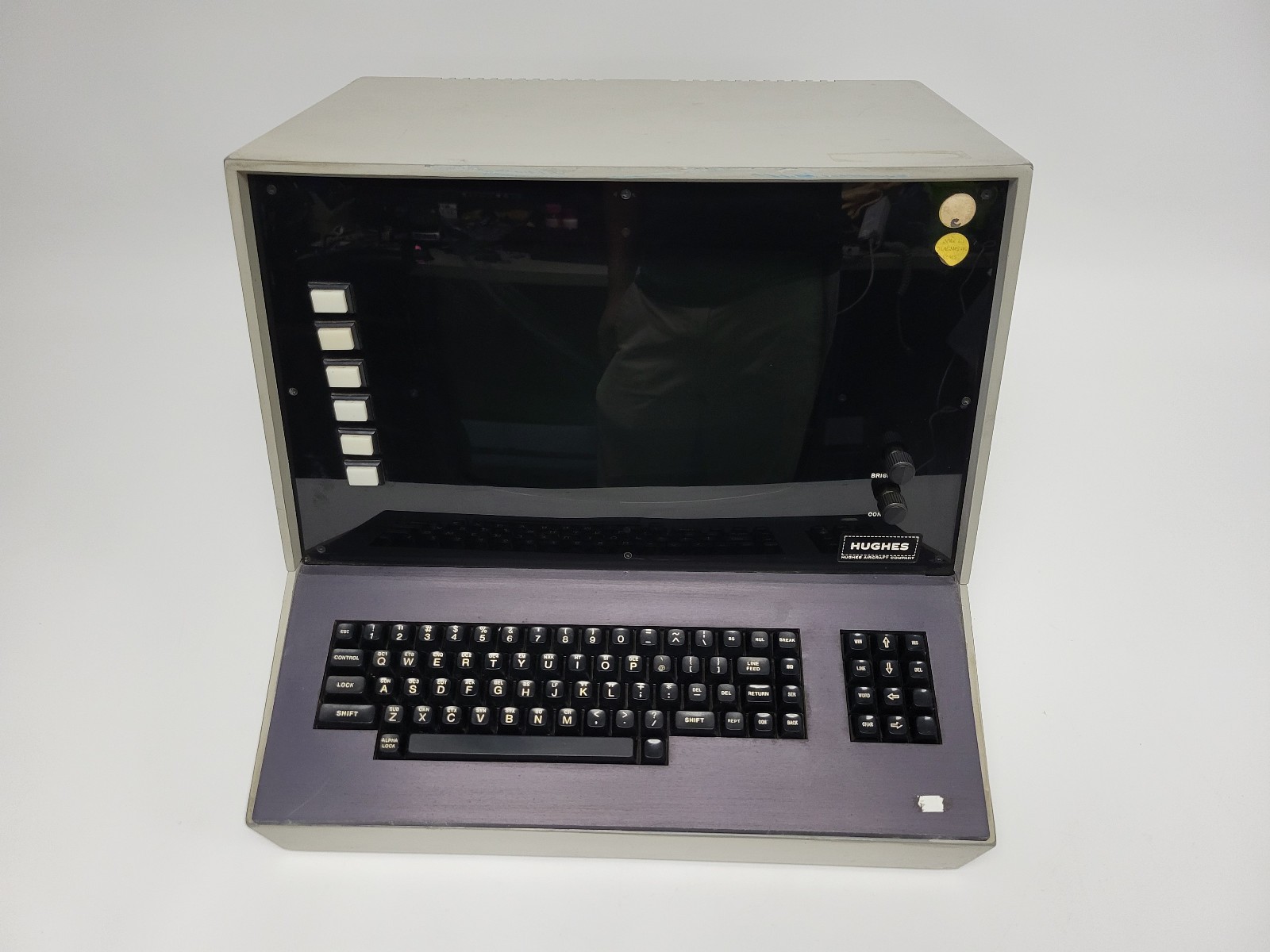 Vintage 1980s Hughes Aircraft PDEC 1000 Terminal with Cherry Keyboard 001-1019