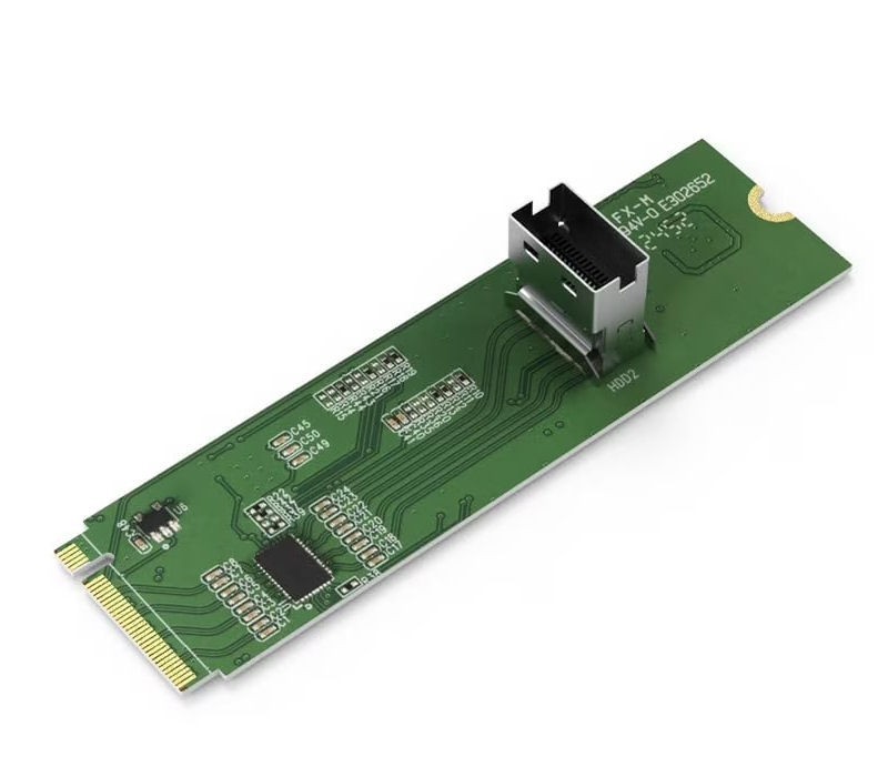 ICY DOCK MB309A EXLink M.2 NVMe PCIe 4.0 x4 to SlimSAS 4i Adapter w/ Redriver