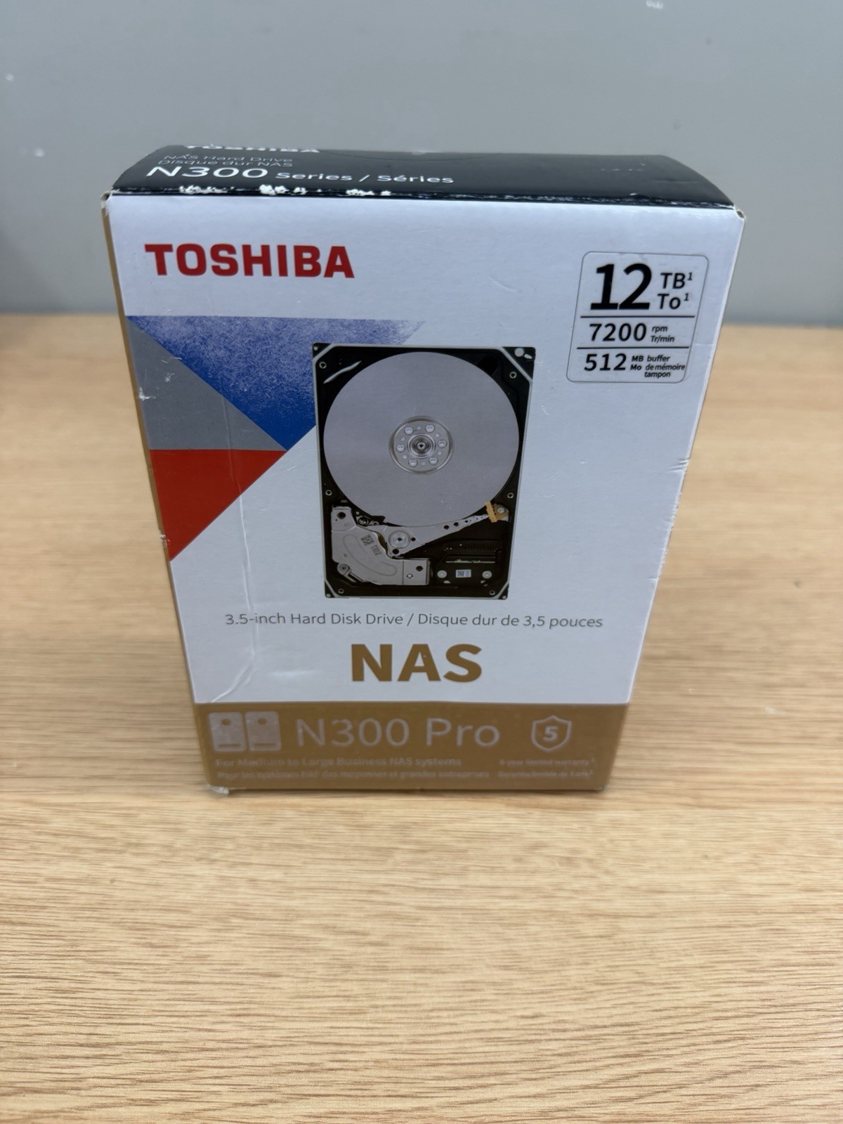 New Toshiba 3.5" N300 Pro 12TB SATA III 6Gbps HDD HDWG51CXZSTB