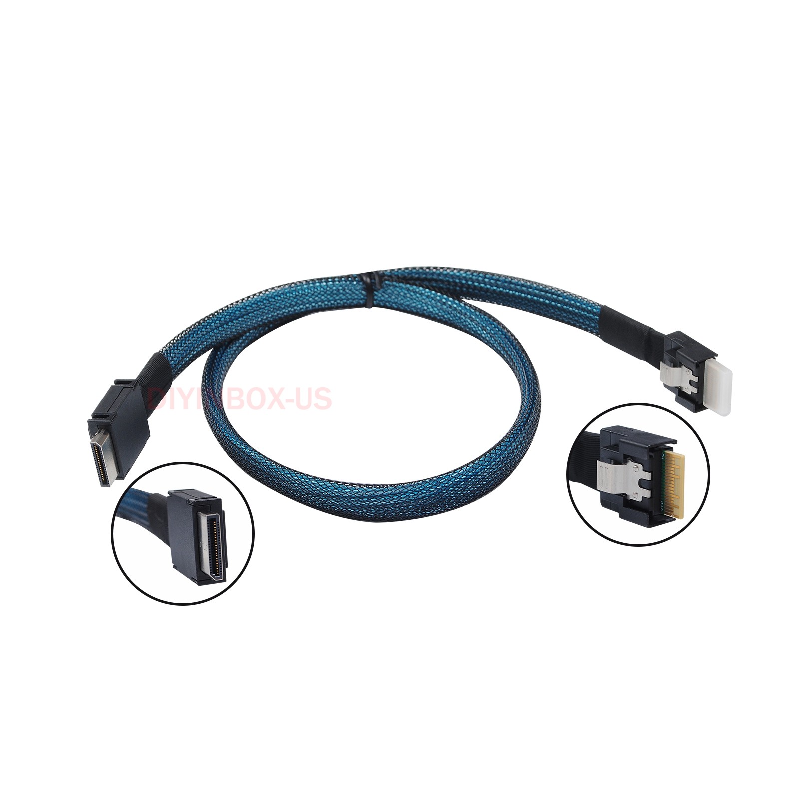 SFF-8654 Slimline SSD Active to SFF-8611 4i OcuLink PCIe PCI-Express Cable 50cm