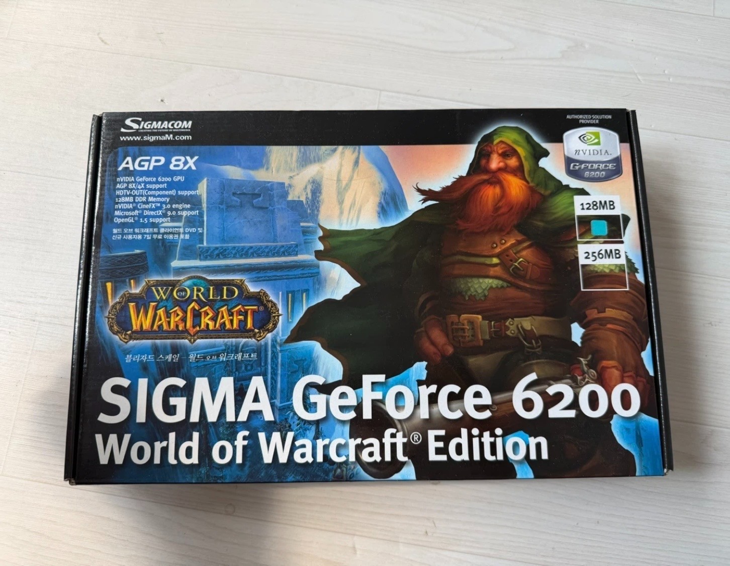 Vintage NVIDA SIGMA GeForce 6200 World of Warcraft Limited AGP 8X GPU Rare Korea