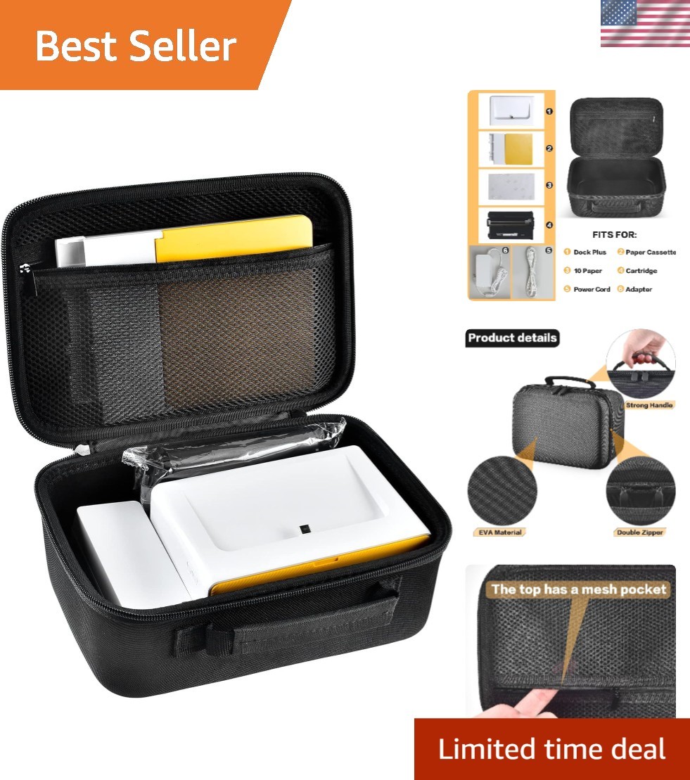 Sleek Black Carrying Case for Kodak Instant Photo Printer - Organize & Protect