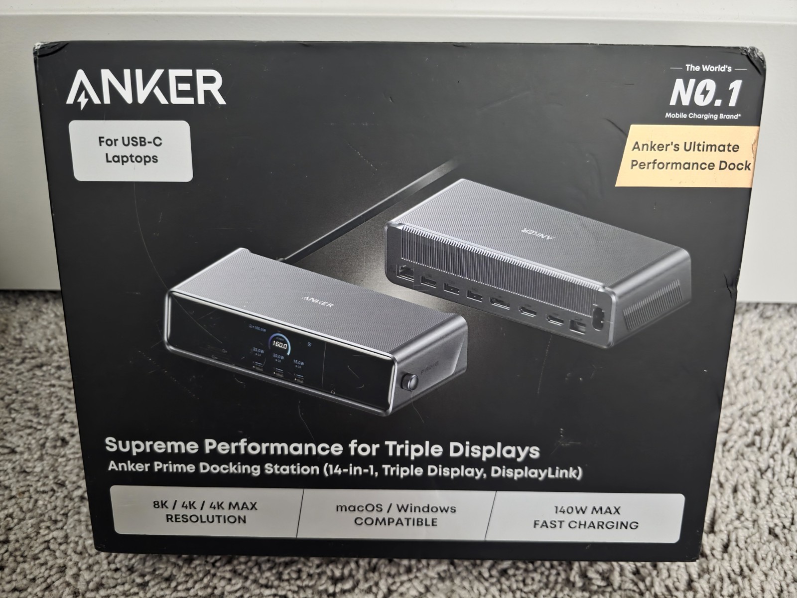 Anker Prime Docking Station (DL7400), 14-Port Triple Display with DisplayLink