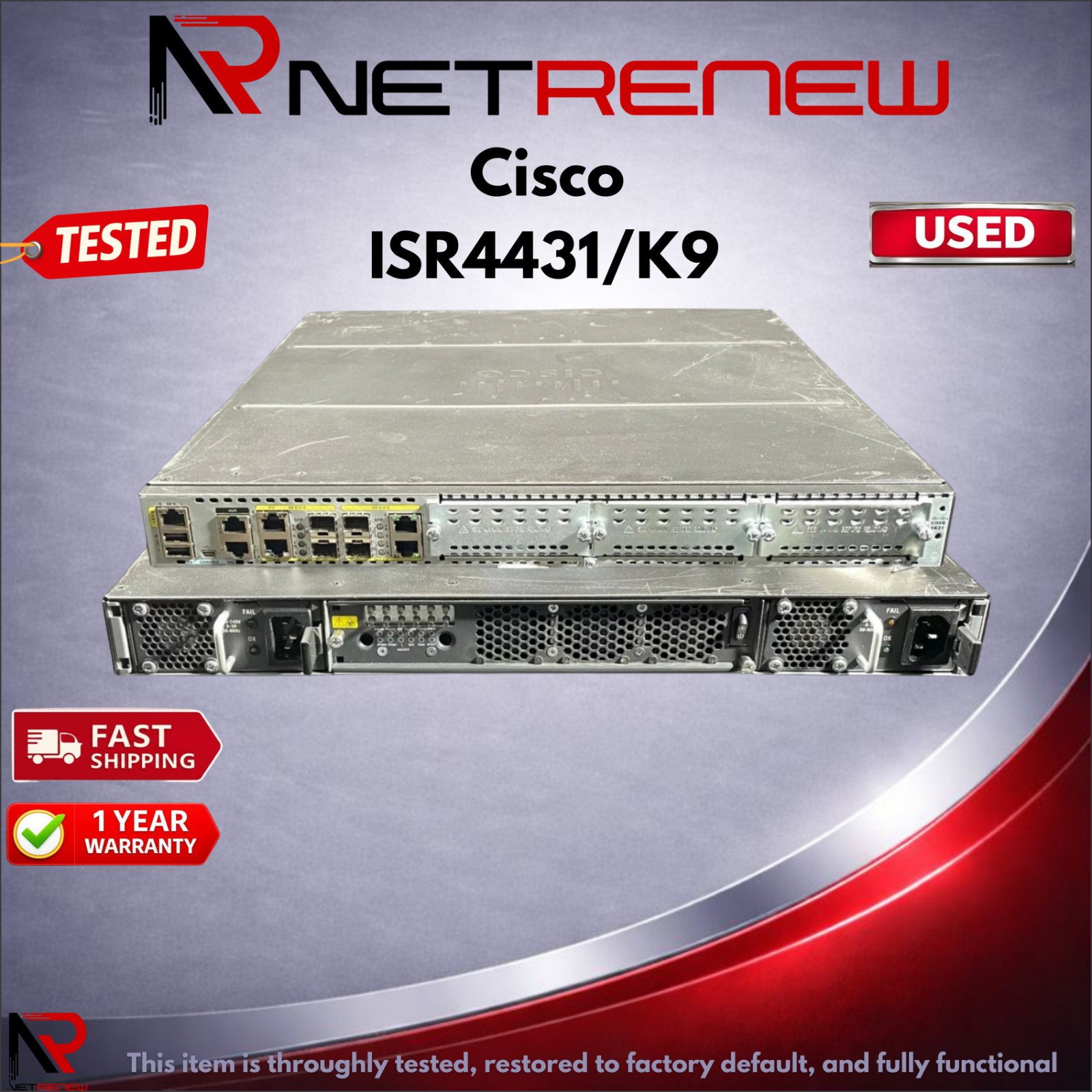 ISR4431/K9 Cisco ISR Series Integrated Service Router Tested