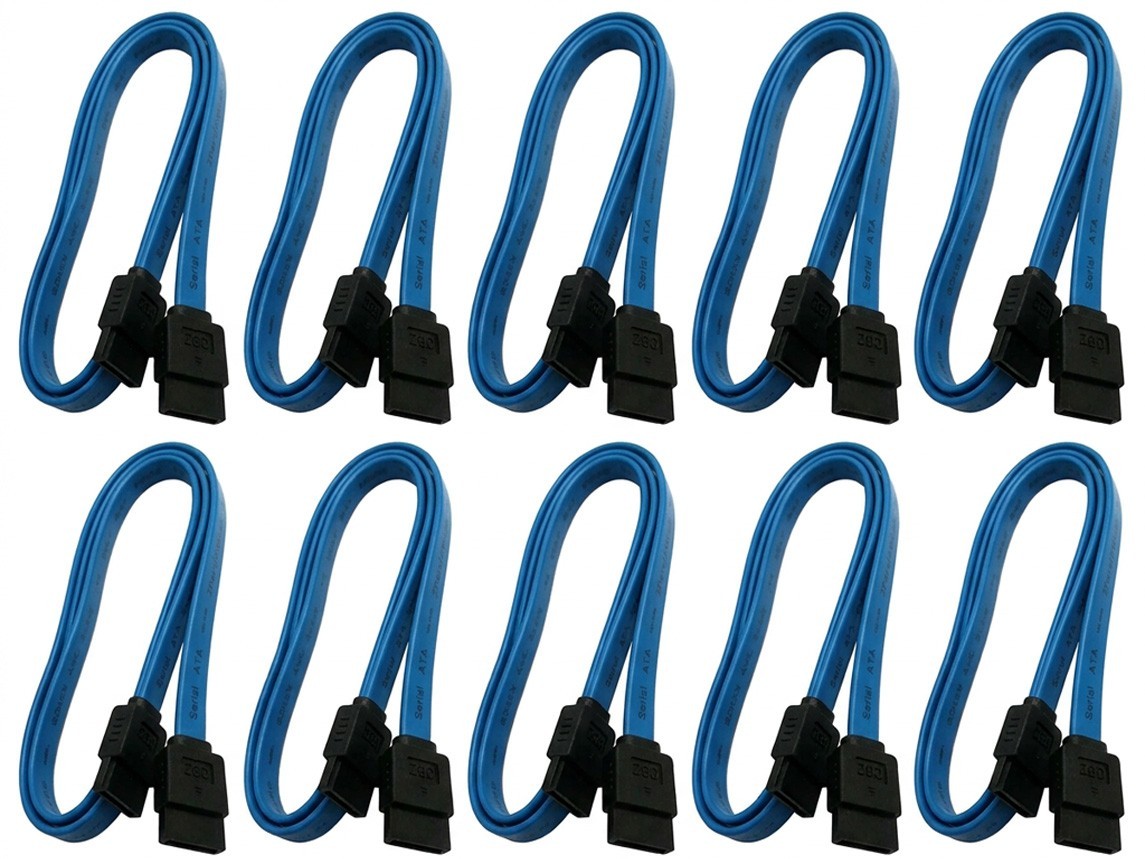 10 PACK LOT AWM E156437 80C 300V 21.5-inch Serial SATA DATA Drive Cable 20 21 22