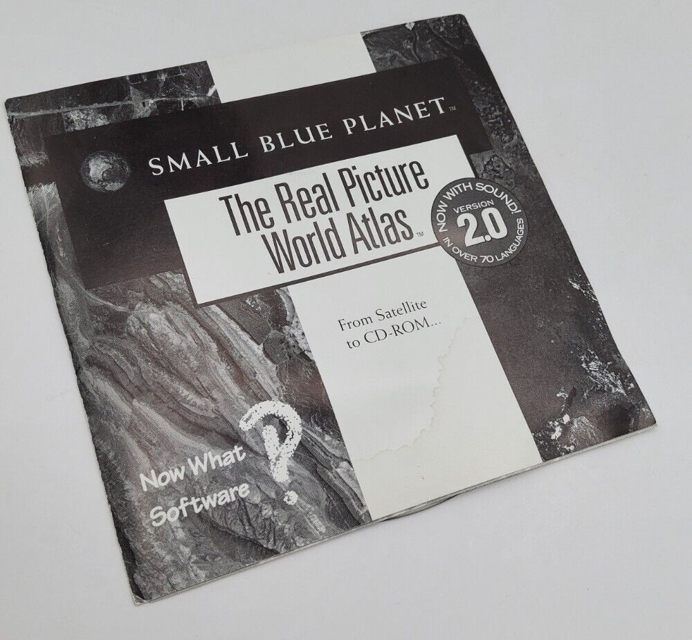 VTG Small Blue Planet: The Real picture World Atlas 2.0, 1995 ~ MAC/MPC CD-Rom