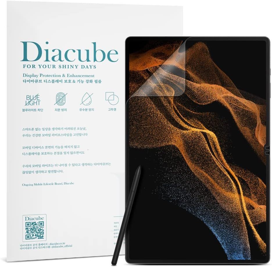[1+1 Pack] Galaxy Tab S9 Ultra/S8 Ultra Screen Protector, Matte Anti Glare Film