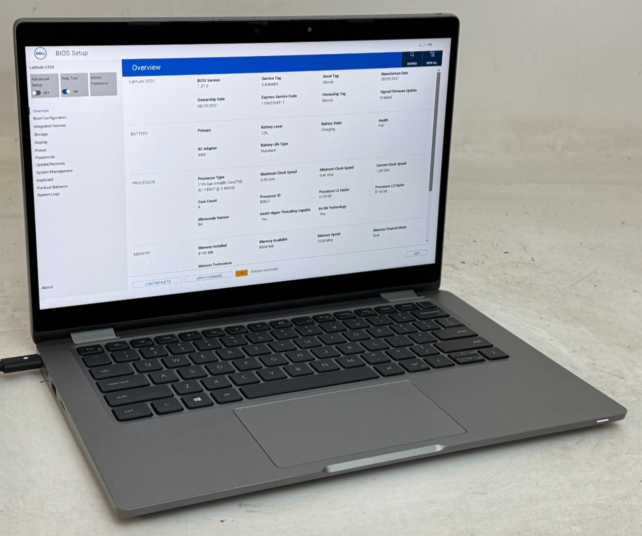 Dell Latitude 5320 13.3" (i5-1135G7 2.40GHz - 8GB RAM - 256GB SSD - Win11Home)