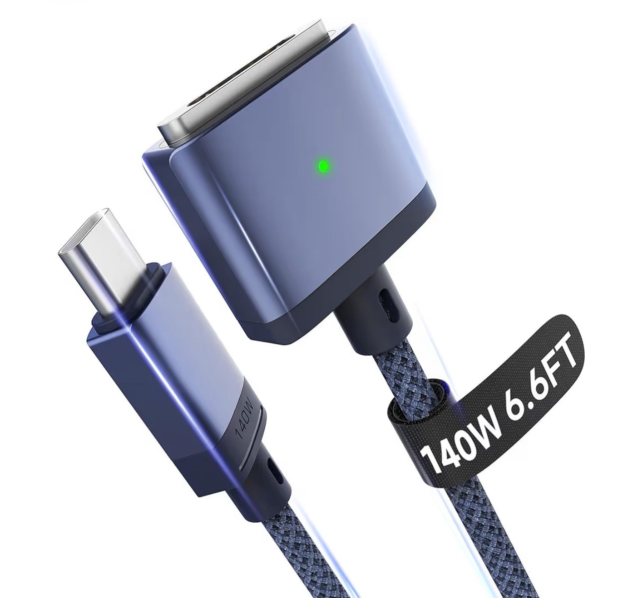 6.6-foot 3 USB-C magnetic cable comp. w/MacBook Air Pro Please Read Description