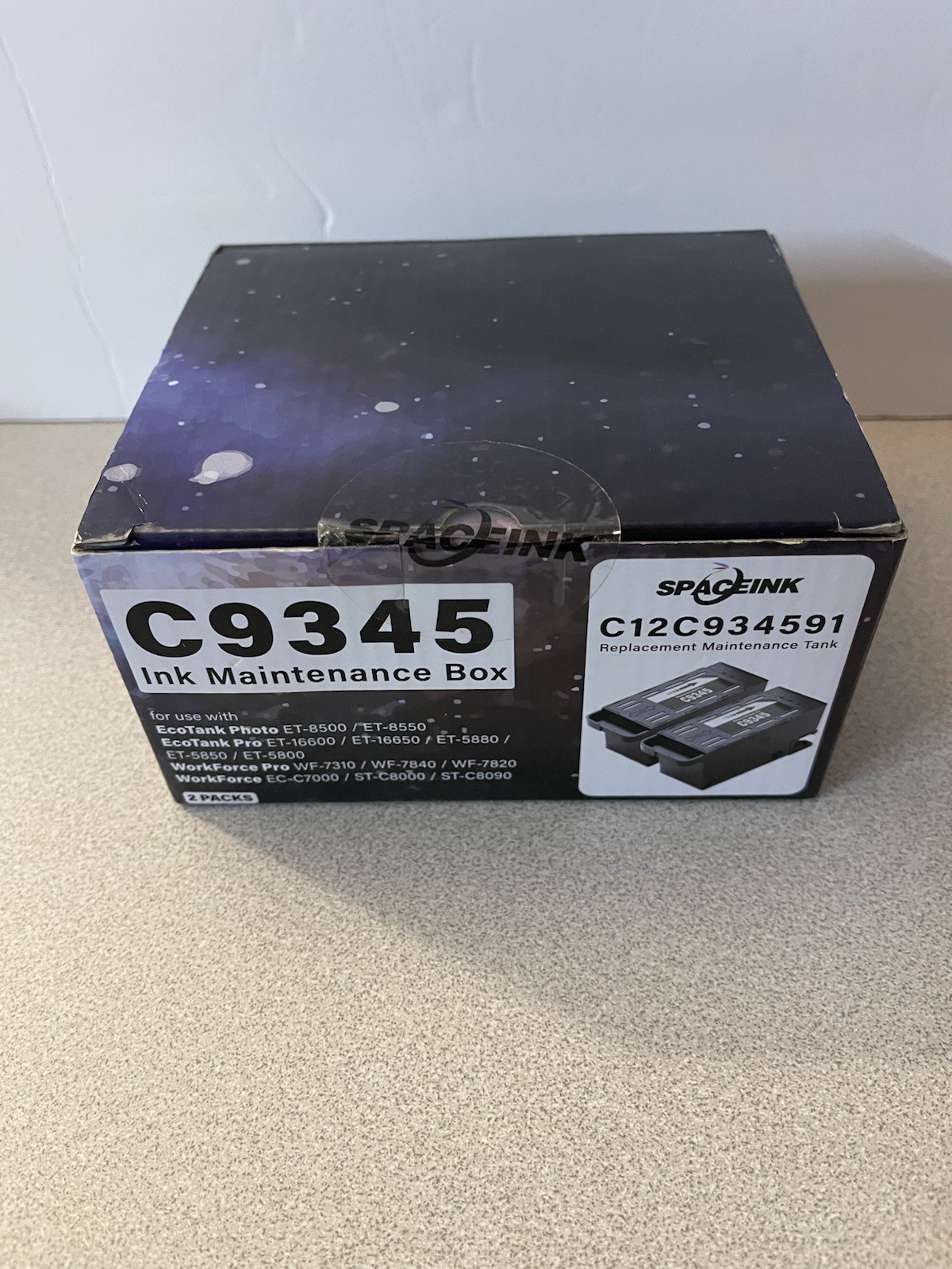 SEALED Spaceink C9345 C12C934591 Ink Maintenance Box Replacement 2pck For ET, WF