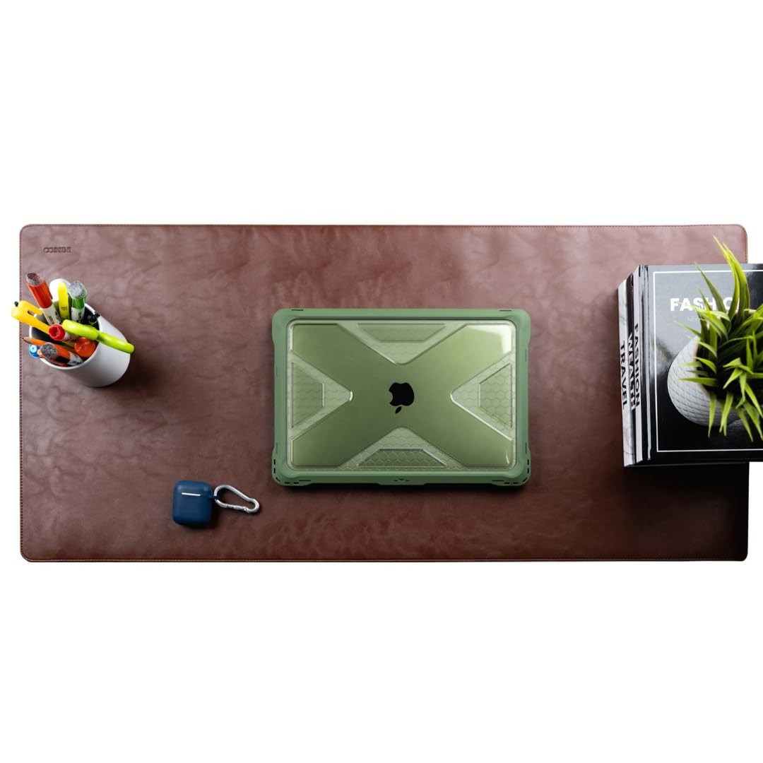 Cossini XL Desk Pad - Large Vegan Leather Desk Mat (17 x 36) - Buttery Smooth...
