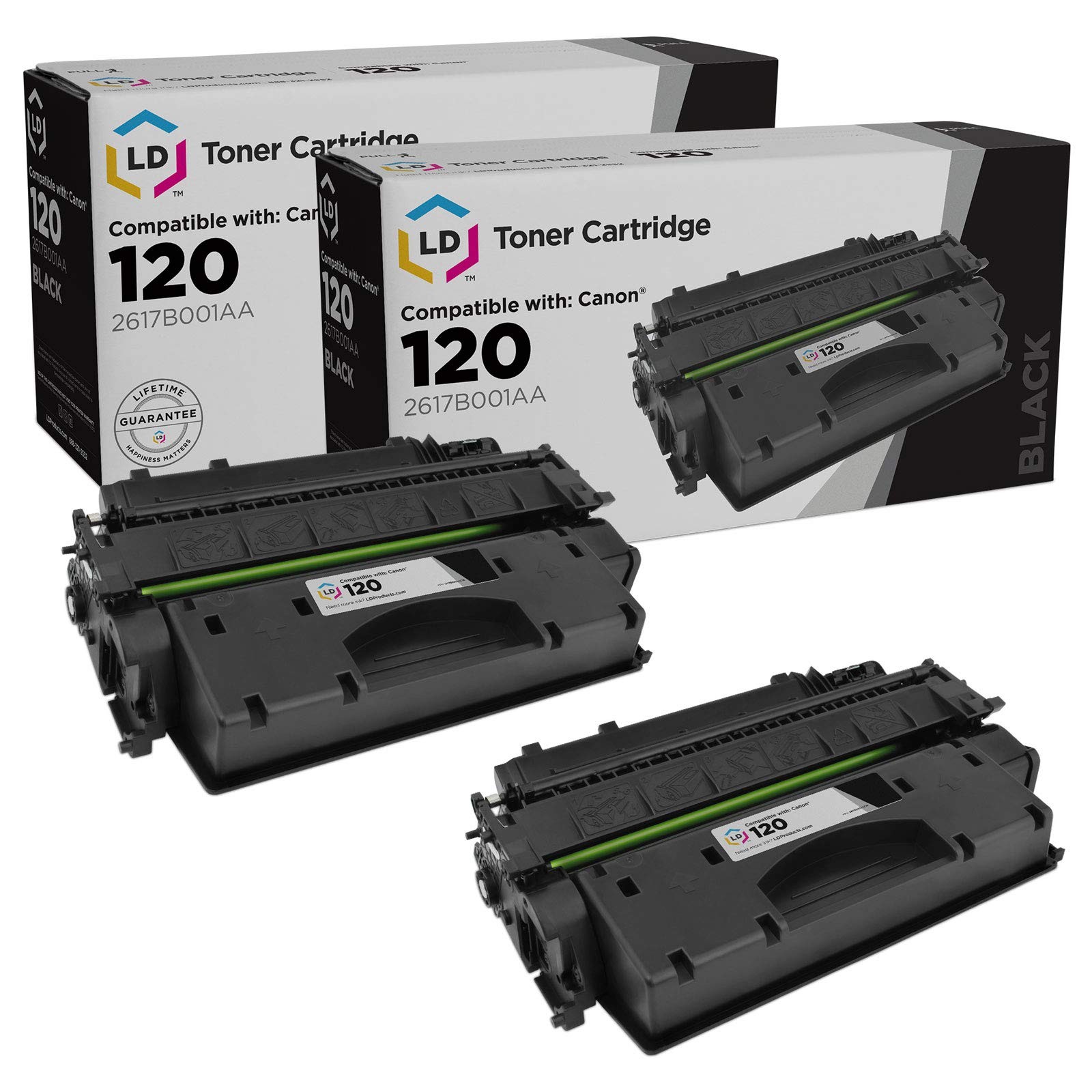 LD Replacement Canon 120 2617B001AA 2pk Black D1120 D1150 D1170 D1180 D1320