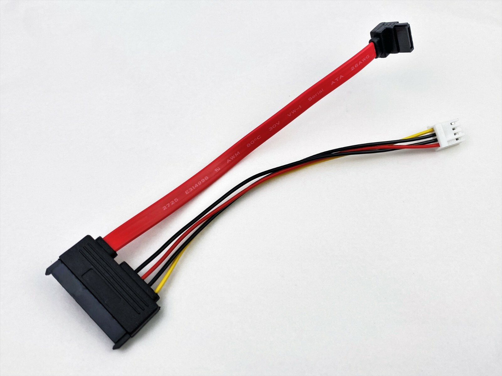 90 Degree 22P SATA 7+15P 22pin to SH 2.0 4pin Right Angle SATA Power Combo Cable