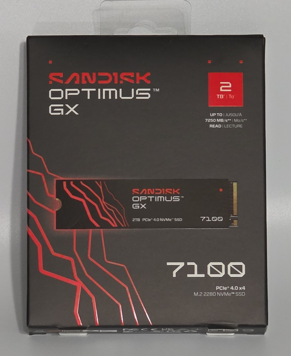 SanDisk Optimus GX 7100 2TB NVMe PCIe 4.0 x4 M.2 2280 SSD 7250MB/s