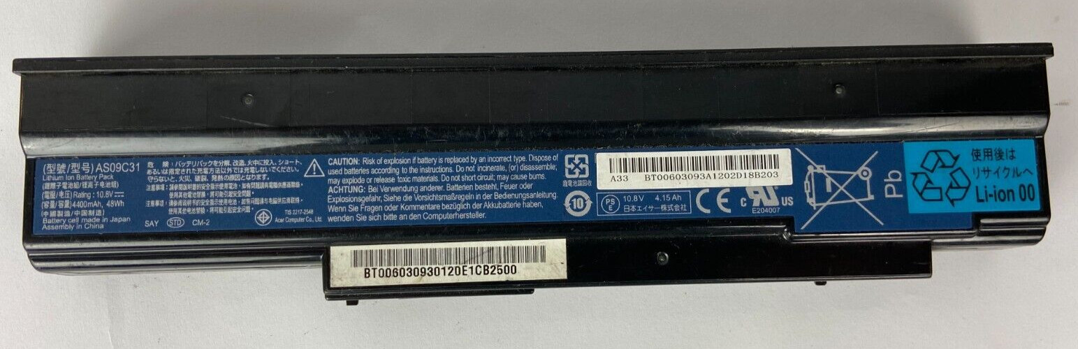 Genuine Acer AS09C31 AS09C71 AS09C70 AS09C75 BT.00603.078 BT.00603.09 Battery