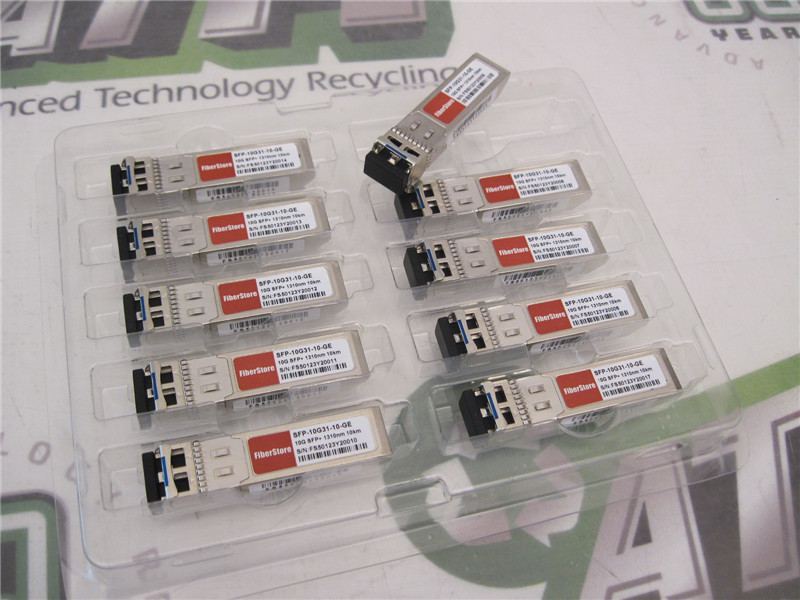 Lot of 10 FiberStore SFP-10G31-10-GE 10G SFP+ 1310nm 10km Transceivers