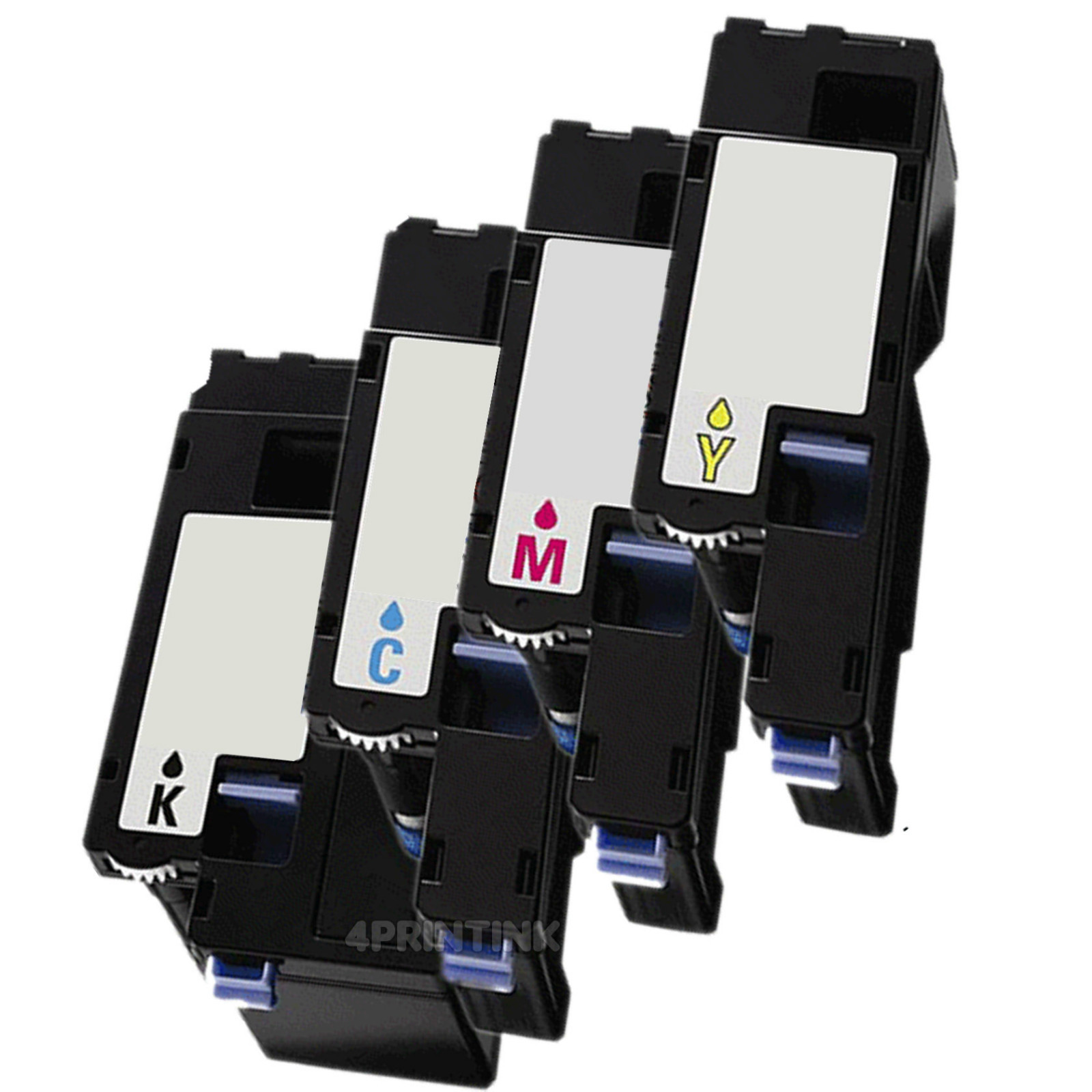 4 pack C/M/Y/K Toner Cartridge For Dell Color Laser 1250c, 1350cnw