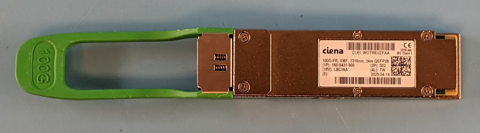 Ciena 160-9431-900 WOTREUZFAA 100GBase-FR QSFP28 SMF 2km 1310nm LC Tranceiver