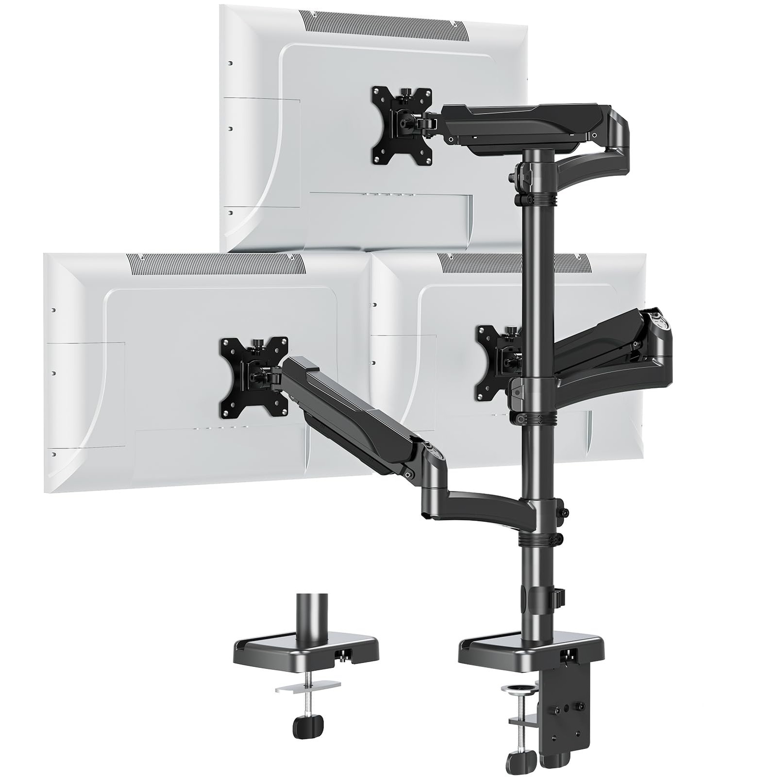 ErgoFocus Triple Monitor Mount Fits Max 32" Computer Screen Triple Stand