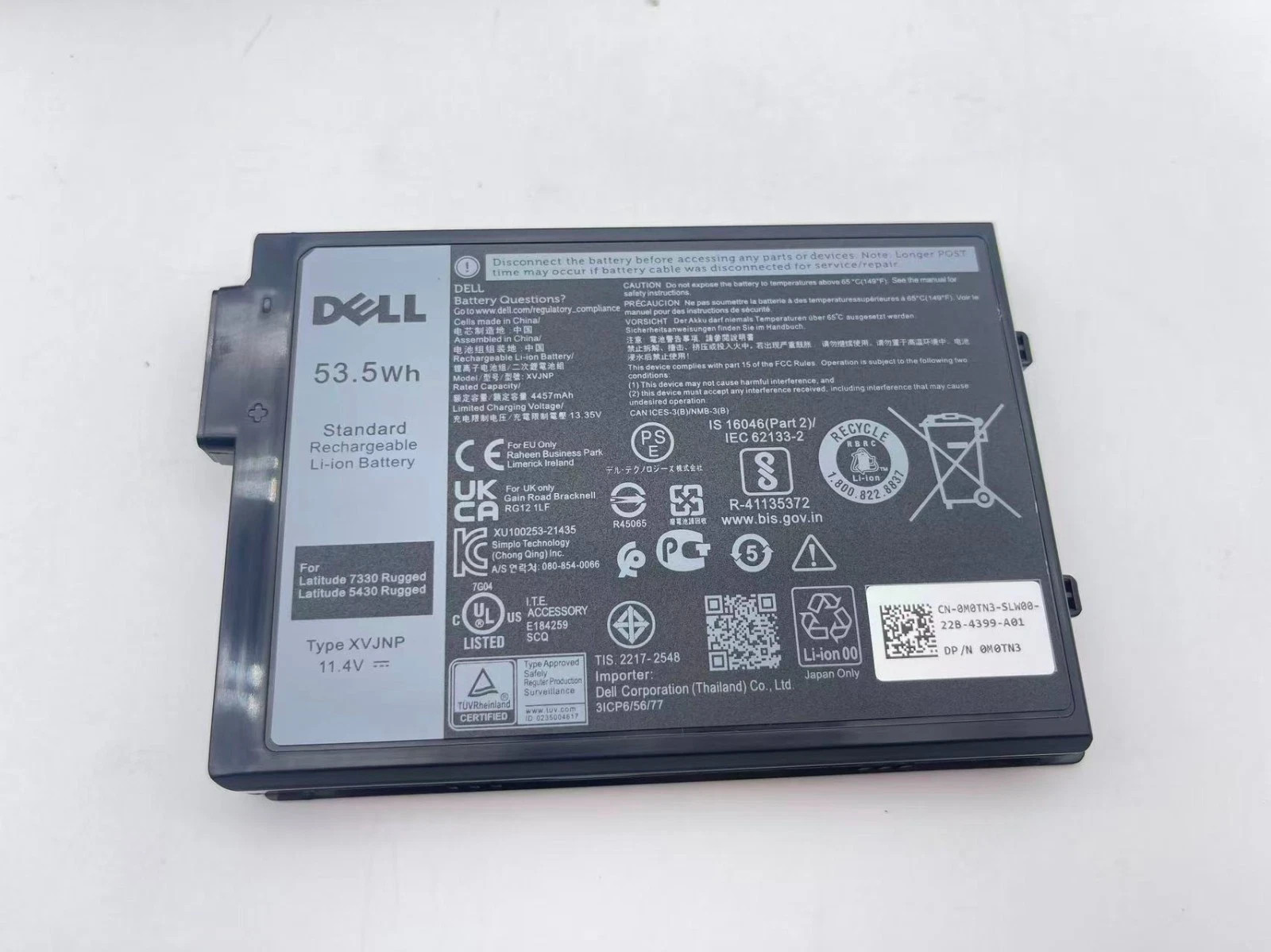 Genuine XVJNP Battery For Dell Latitude 5430 7330 Rugged Extreme P148G P148G001