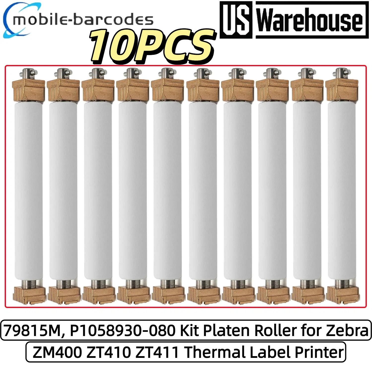 10X 79815M Transfer Platen Roller for Zebra ZT400 ZM400 ZT411 ZT410 P1058930-080