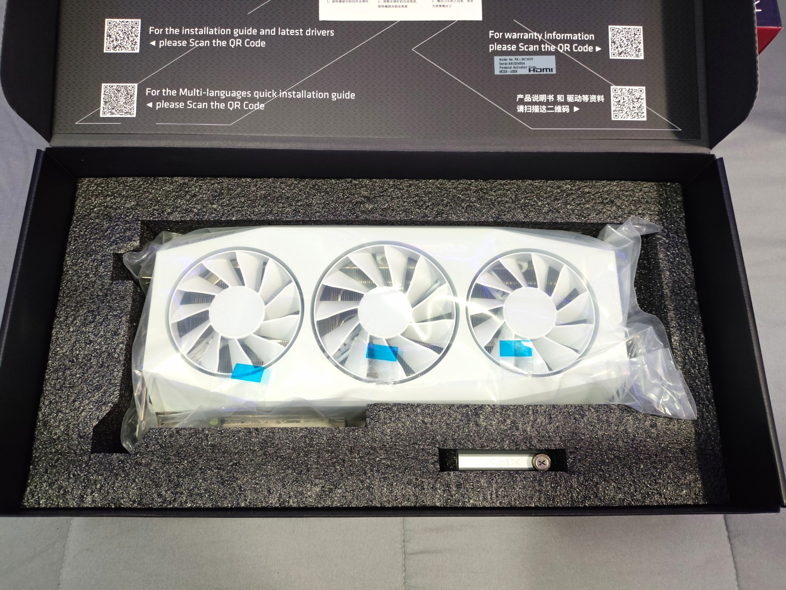 XFX AMD Radeon RX 9060 XT 16GB GDDR6 Mercury White Edition GPU