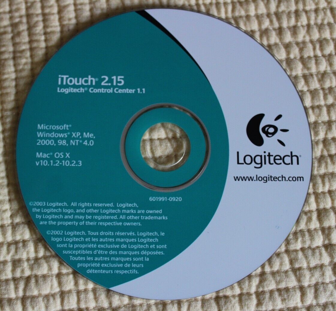Logitech Itouch 2.15 : Control Center 1.1 Window XP, Me, 2000, 98, NT 4.0
