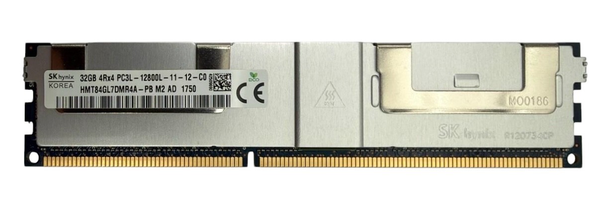 SK Hynix 32GB (1x32GB) PC3L-12800L DDR3-1600 Server Memory  HMT84GL7DMR4A-PB