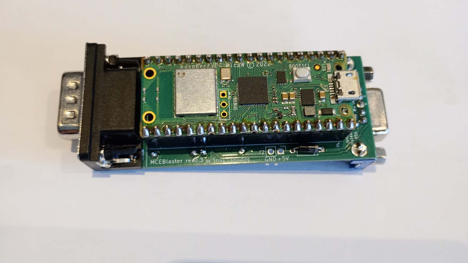 Video Scaler for MDA / CGA / EGA card to VGA Adapter includes Pi Pico 2 - built.