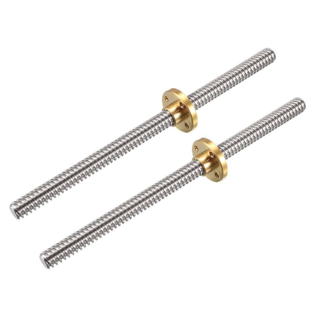 2PCS 150mm T8 Pitch 2mm 4mm Screw Rod with Copper Nut for 3D Printer