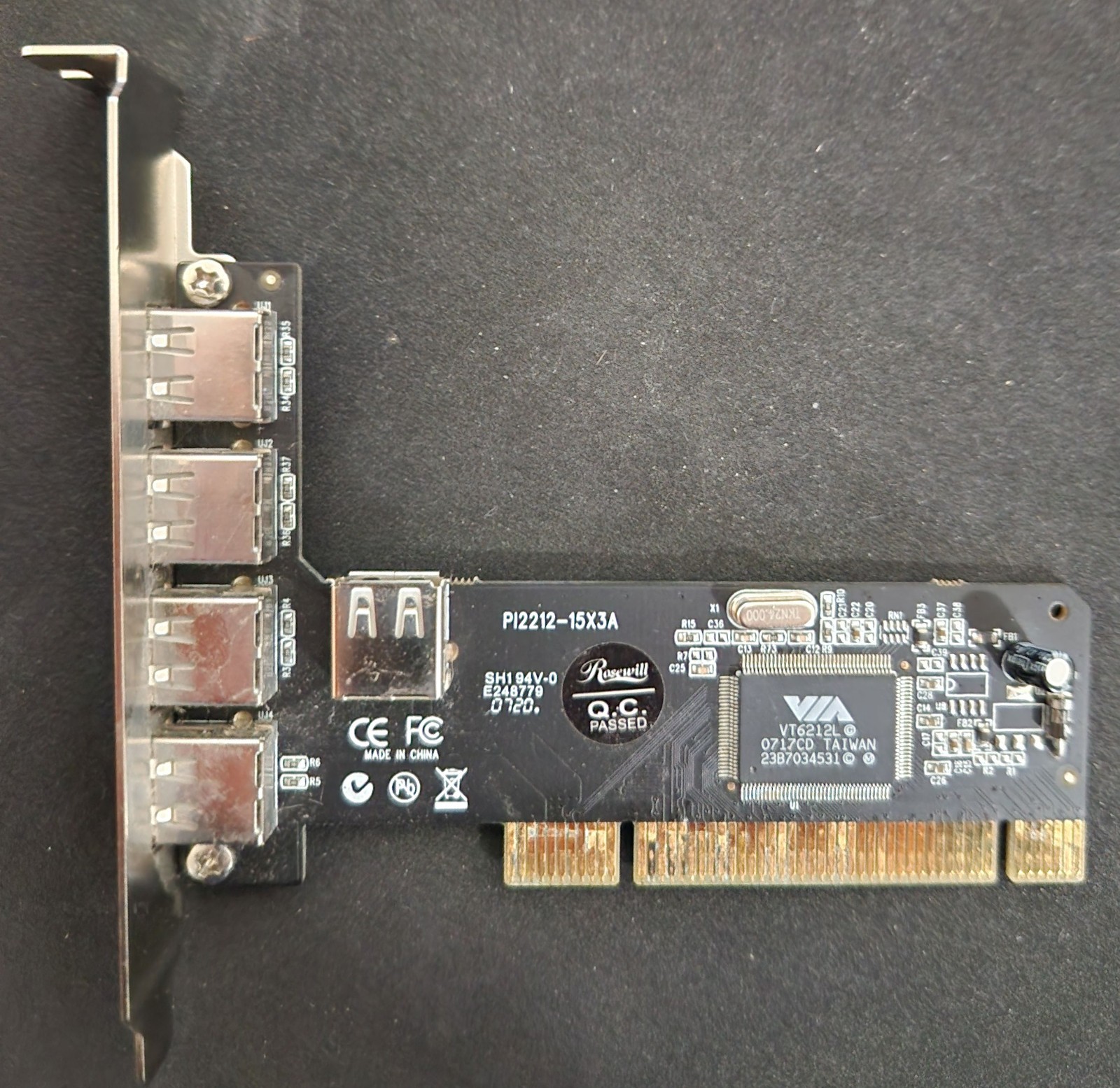 Rosewill RC-103 PCI 5 Port (4 ext, 1 int) USB 2.0 adapter