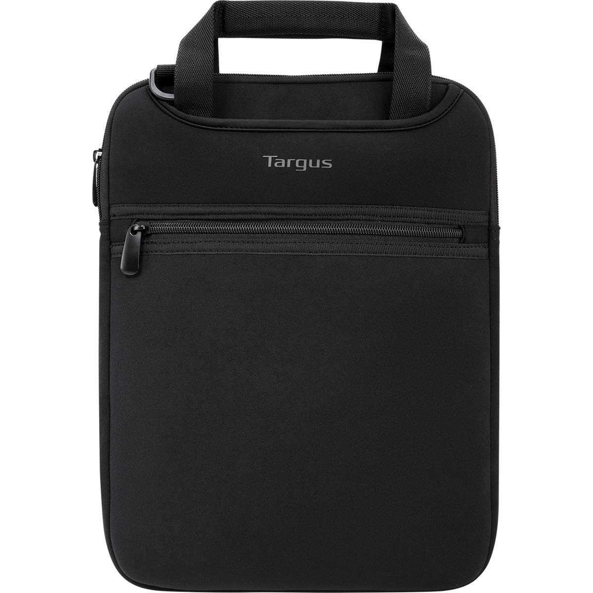 Vertical Slipcase Laptop Messenger Bag, Black - Hideaway Handles with Cross Shou