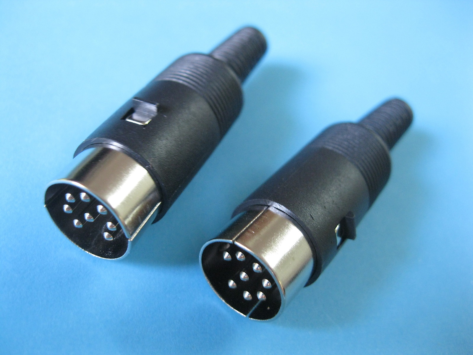 24 pcs Standard DIN Plug 8 Pin Male Connector with Plastic Handle New
