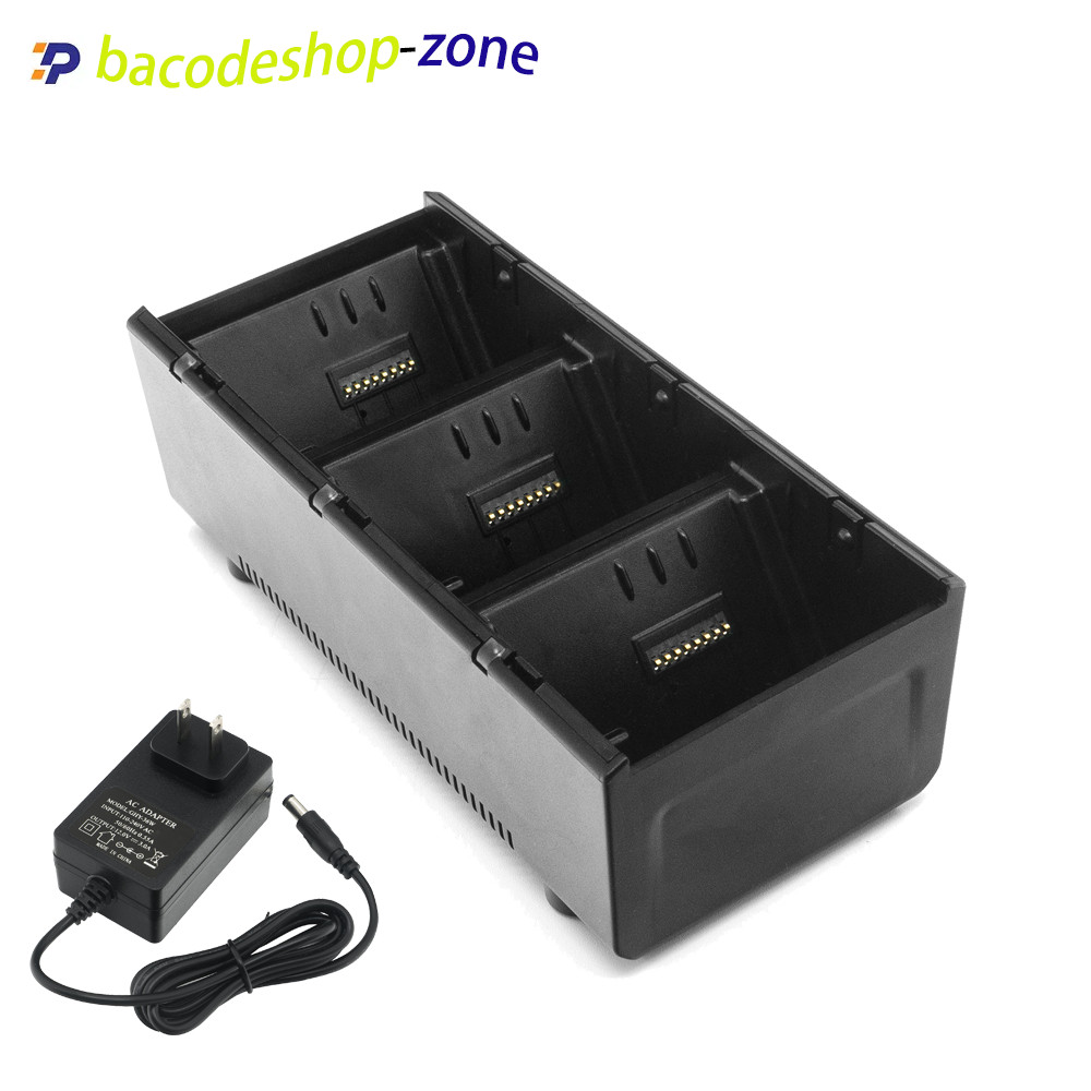 3-Slot Thickened Battery Charging Cradle + Adapter for Zebra QLN220 QLN320