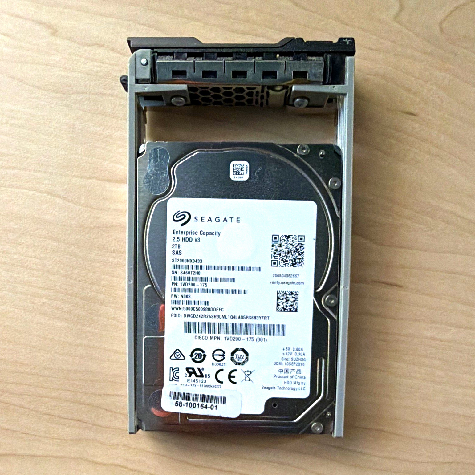 Seagate ST2000NX0433 2TB 2.5in SAS 7200RPM 128MB Enterprise Hot Swap