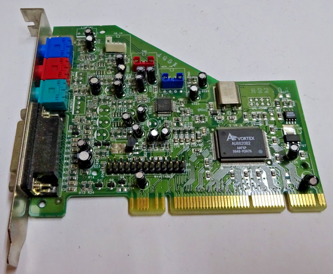 AZTECH 338-A3D PCI Sound Card (ASC338A, Aureal Vortex, AU8820B2 # GK11918