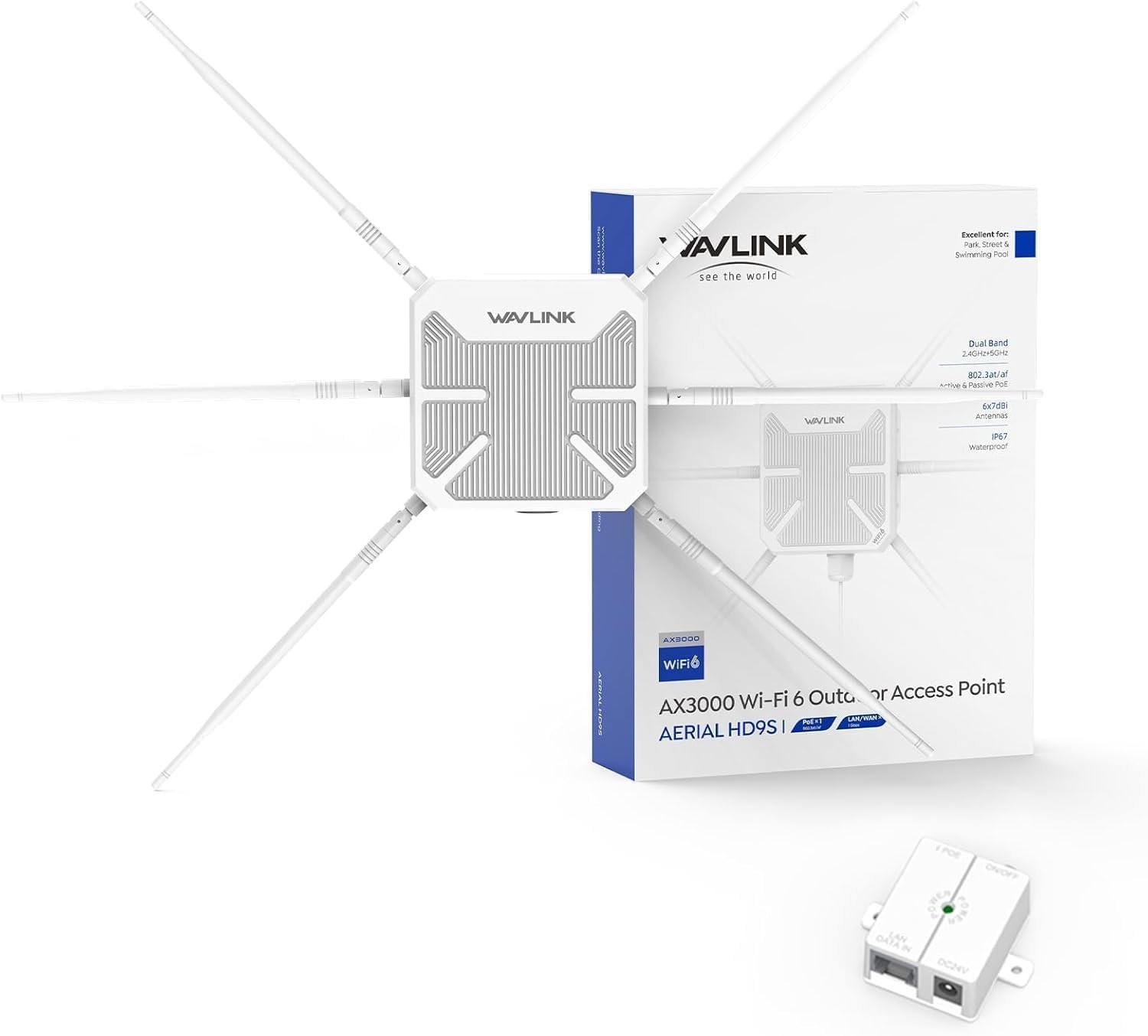 New - WAVLINK AX3000 Outdoor WiFi 6 Extender, Long Range WiFi Repeater