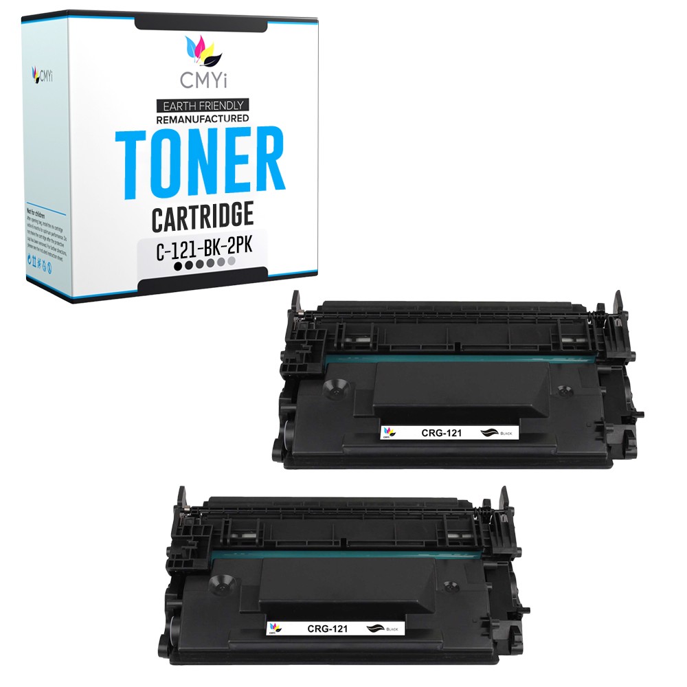 CMYi 2-Pack Replacement 121 Black Toner Cartridges for Canon imageCLASS D1620