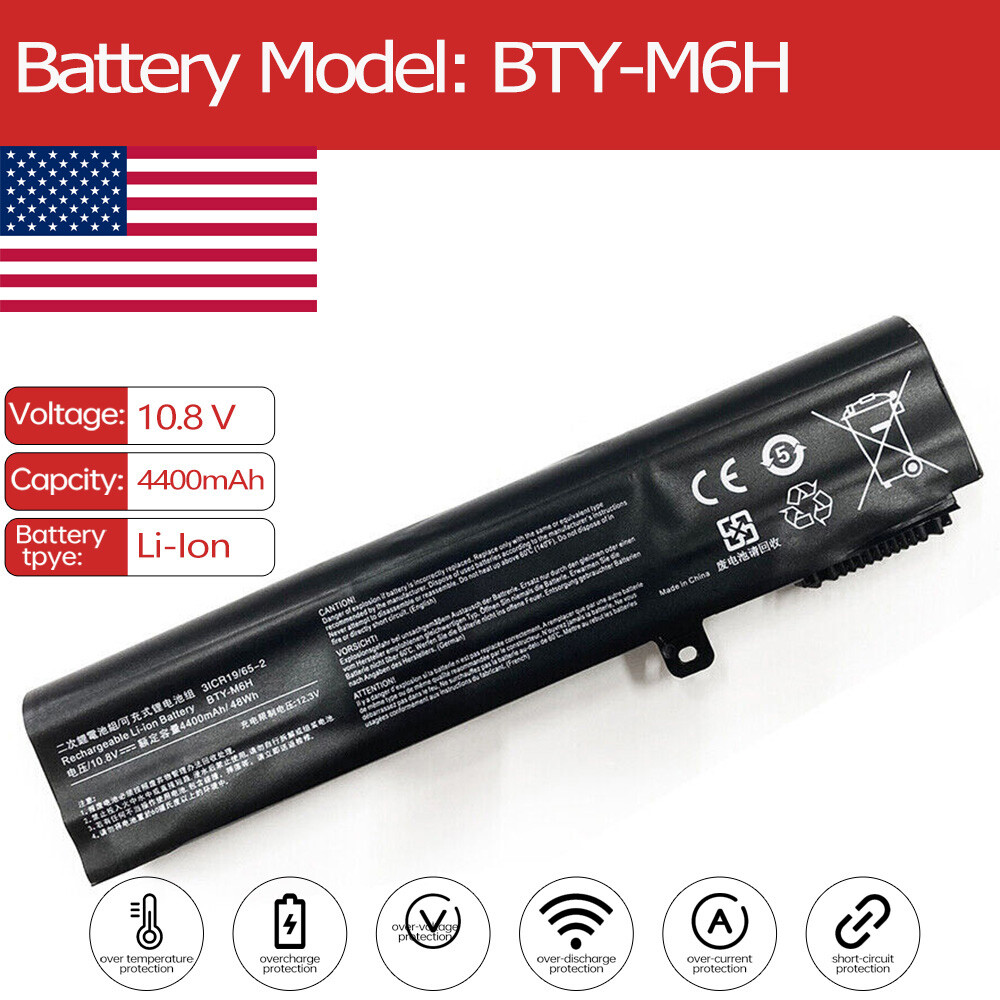 BTY-M6H Battery for MSI GP62 7RE-281XES 10SE MS-17E9 GL62 7RD-077 GL62 7RD-083