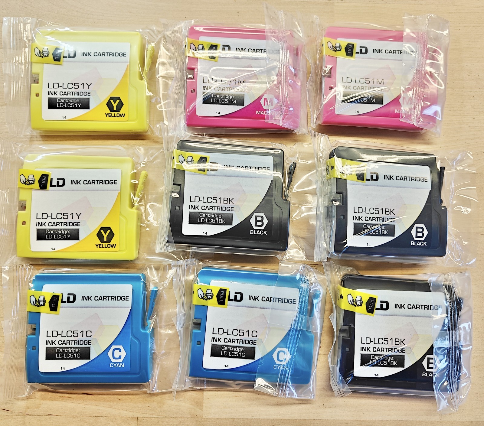 8pack LC51 ink set replace for brother MFC-465CN MFC-440CN MFC-5460CN Printer