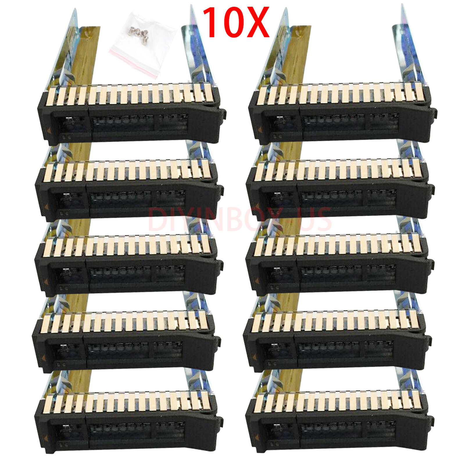 10pcs 00E7600 2.5" SAS/SATA Caddy Tray For IBM X3550 X3650 L38552
