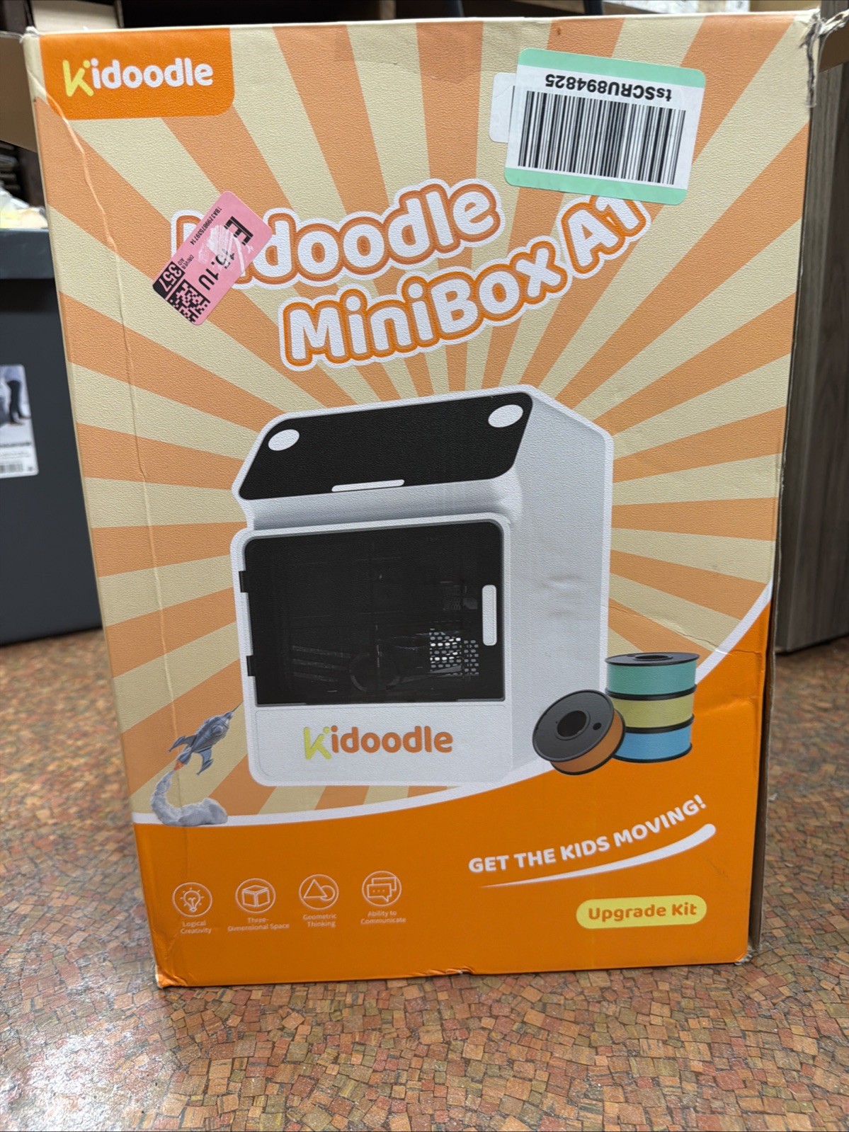 Kidoodle Minibox A1 3D Printer, Usb, 100X100x90mm, 0.4mm Nozzle