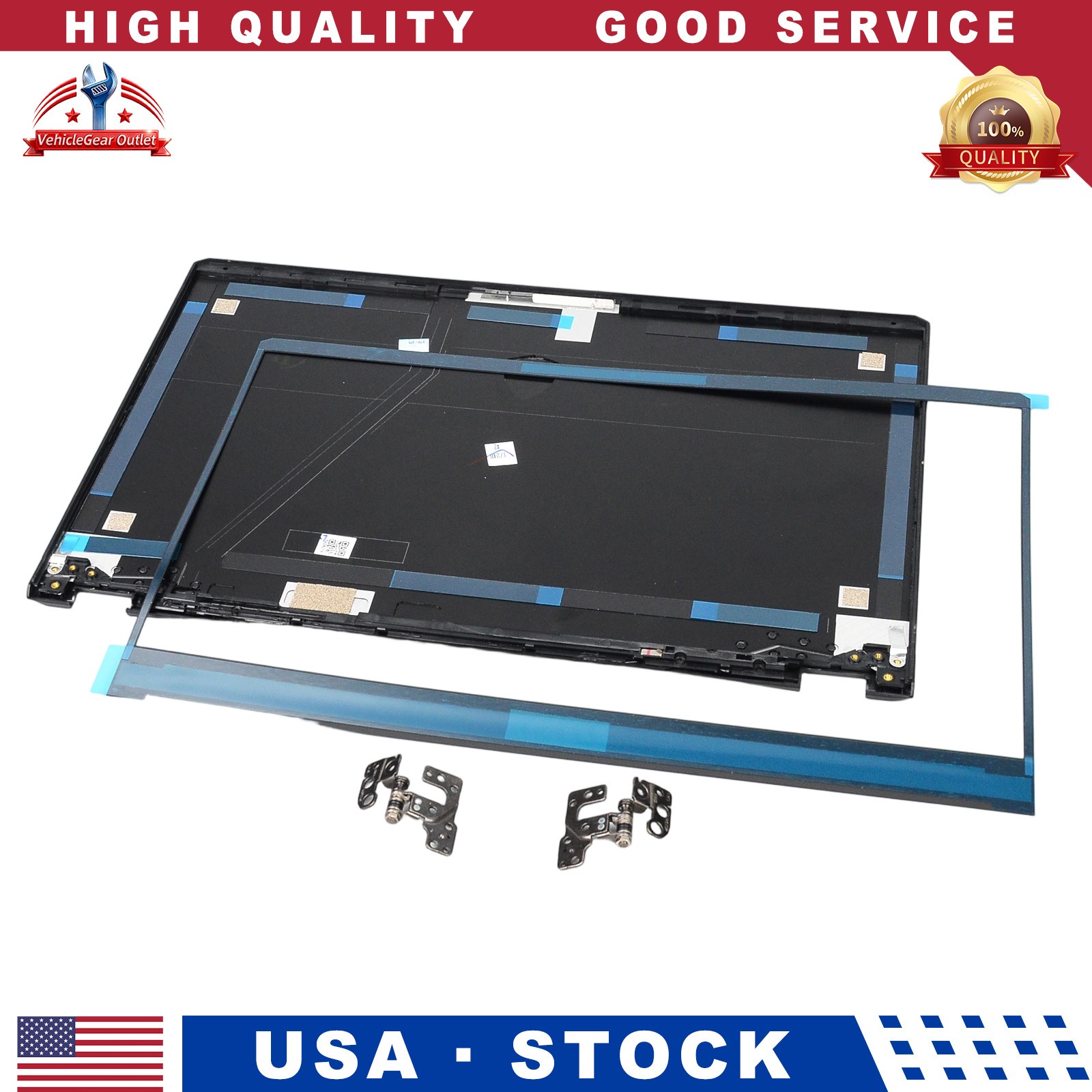 Black LCD Cover Bezel Hinges For MSI Vector GP66 GE66 MS-1541 MS-1542 MS-1543