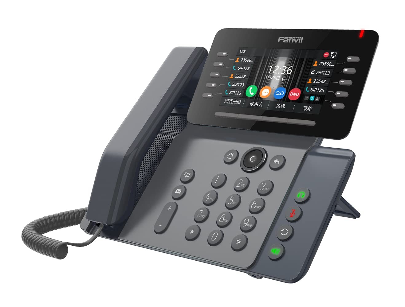 Fanvil V65 Premium IP Phone 43 Inch Color LCD 20 Lines WiFi Bluetooth 480x272