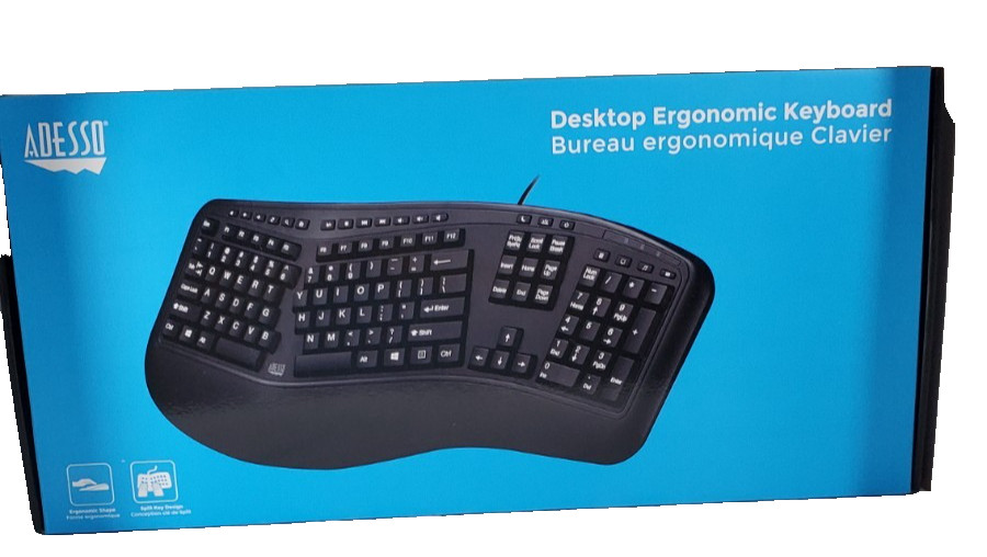 Adesso Desktop Ergonomic Split Keyboard AKB-150UB