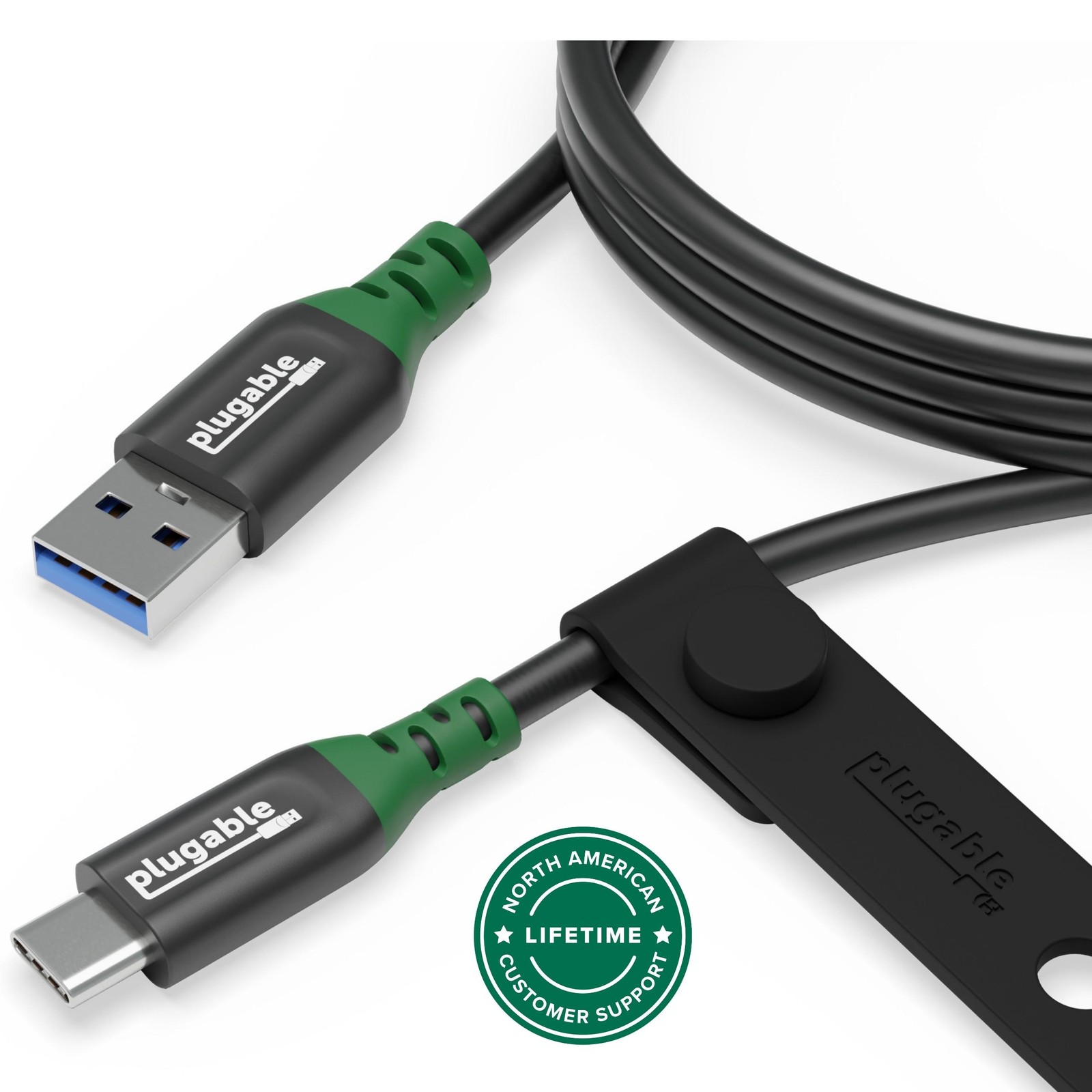 Plugable USB C to USB A Cable for Data and Charging (3.3ft / 1m)