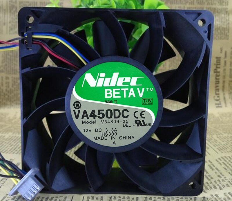 1X 12cm PWM Function Cooling Fan VA450DC V34809-35 DC 12V 3.3A 12038mm 