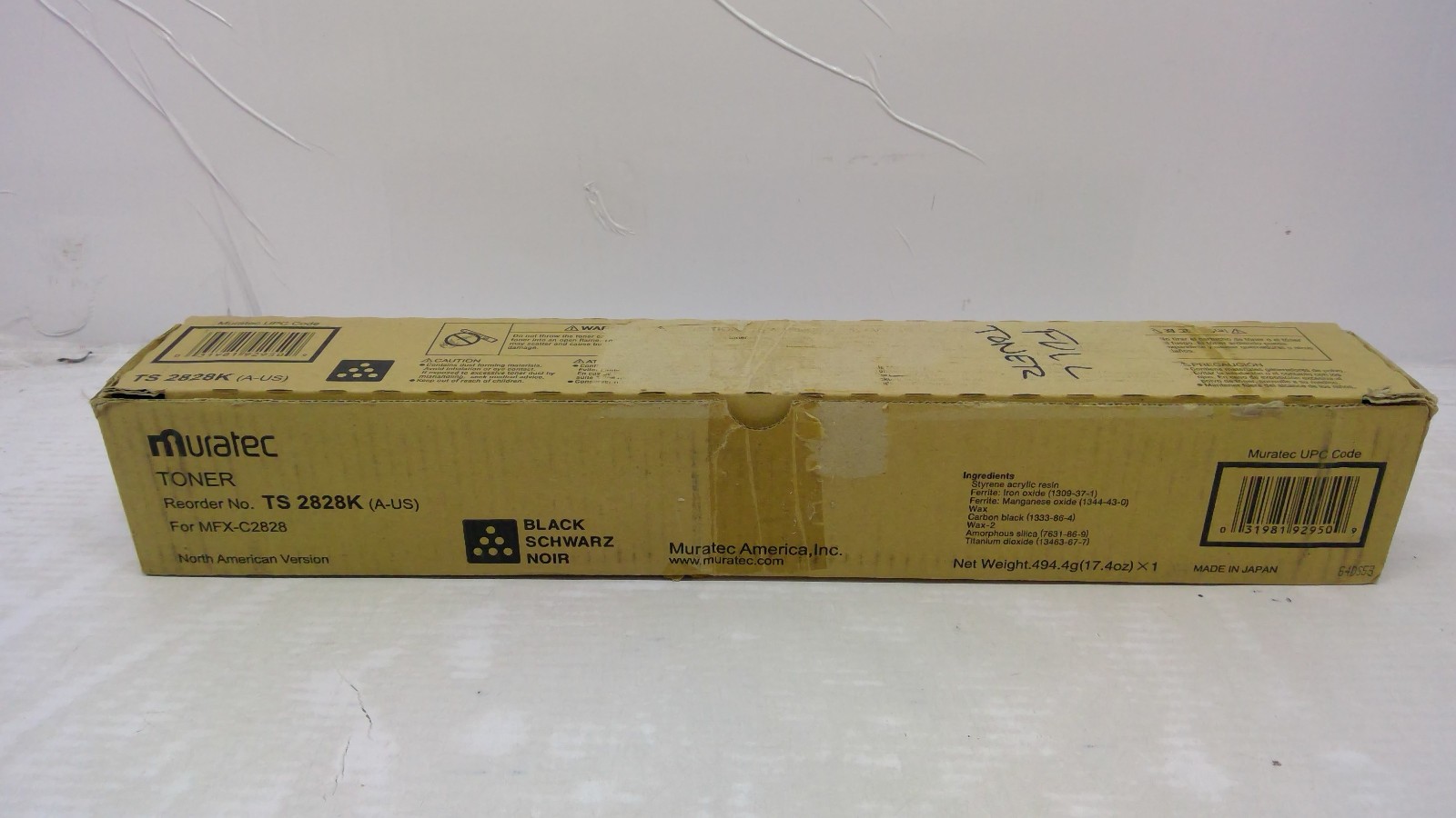 Genuine Muratec TS 2828K Black Toner Cartridge A11G1M2